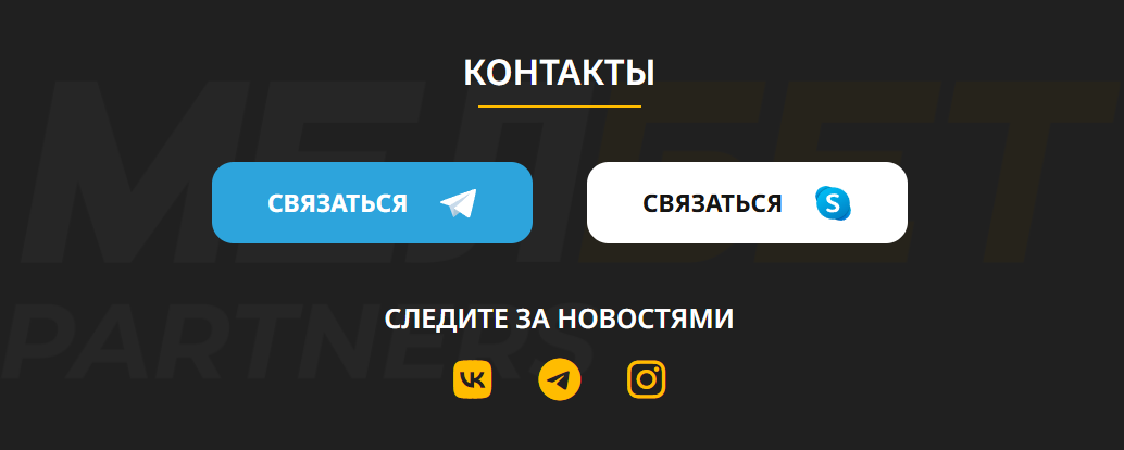 соцсети Мелбет Partners