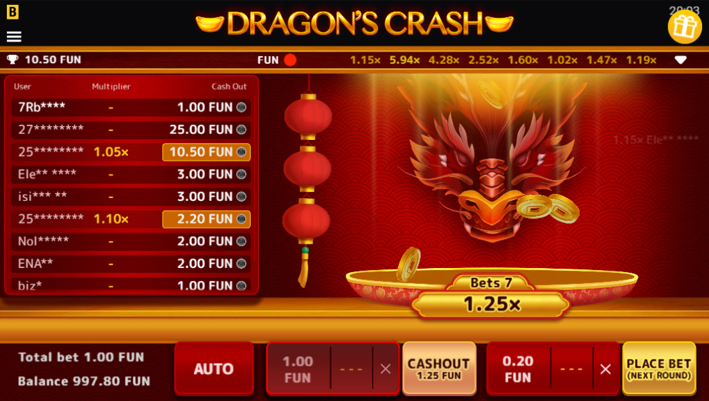 краш-игра Dragon Crash
