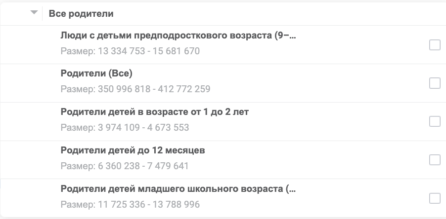Примеры интересов