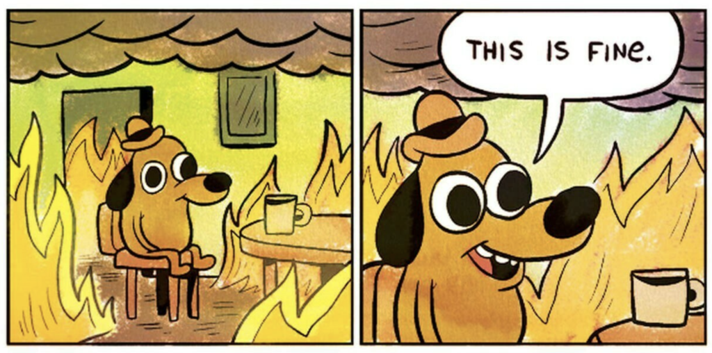 this is fine мем