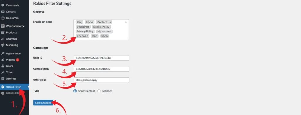 клоакинг настройка wordpress