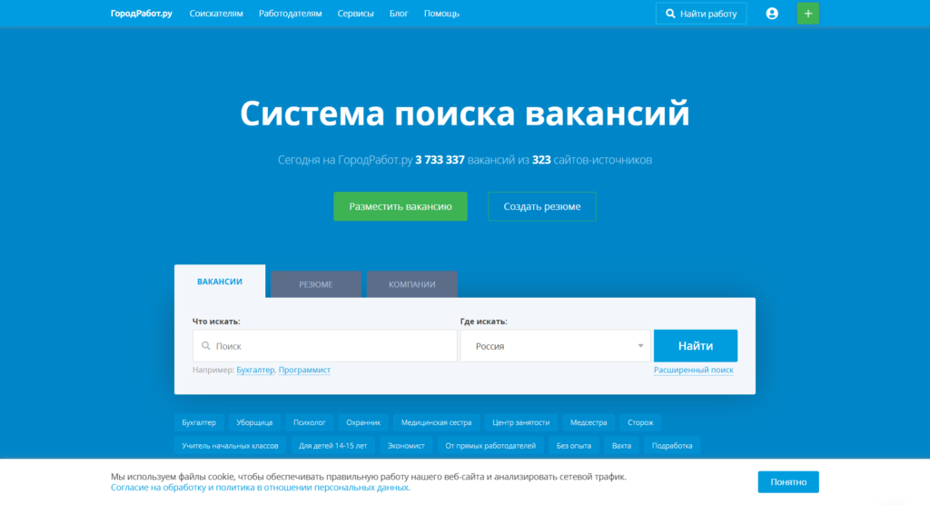 лучшие работные сайты