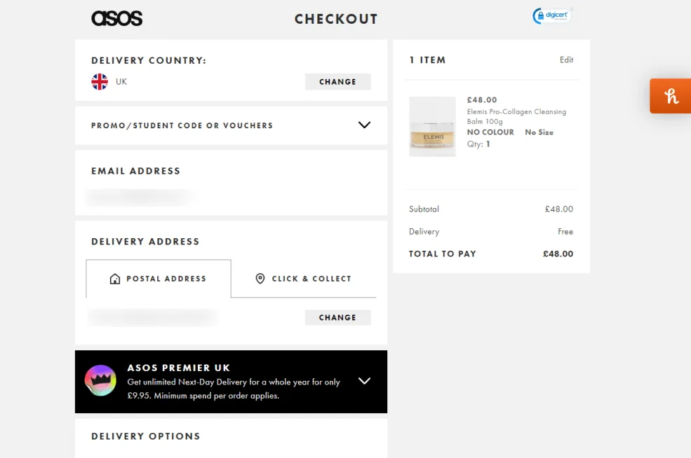 чекаут в интернет-магазине