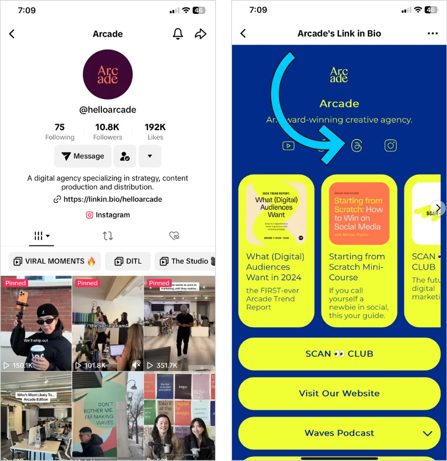 настройка автоответов ТикТок