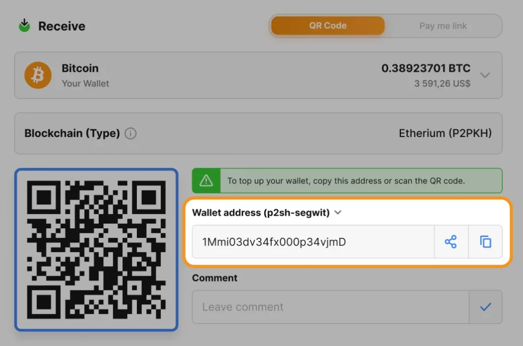 как перевести крипту на кошелек