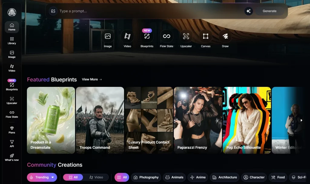 генерация изображений leonardo ai