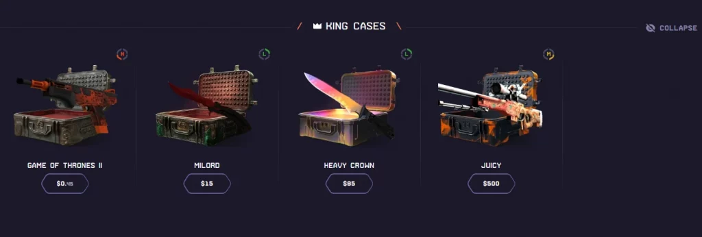 режим Case Opening в DatDrop